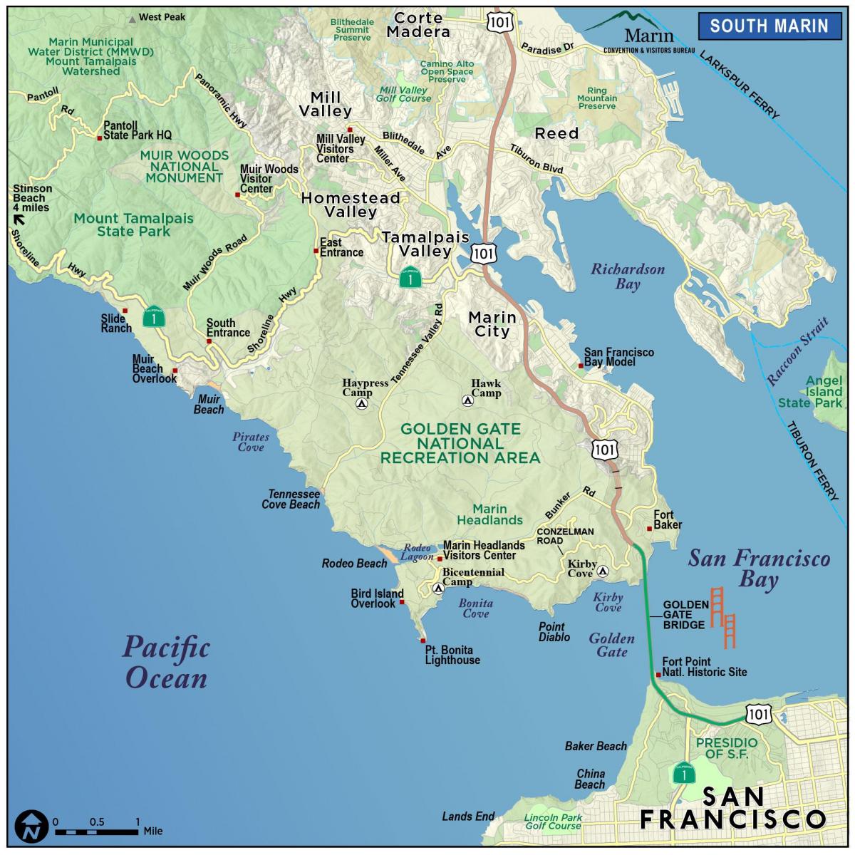 Karte von redwood San Francisco