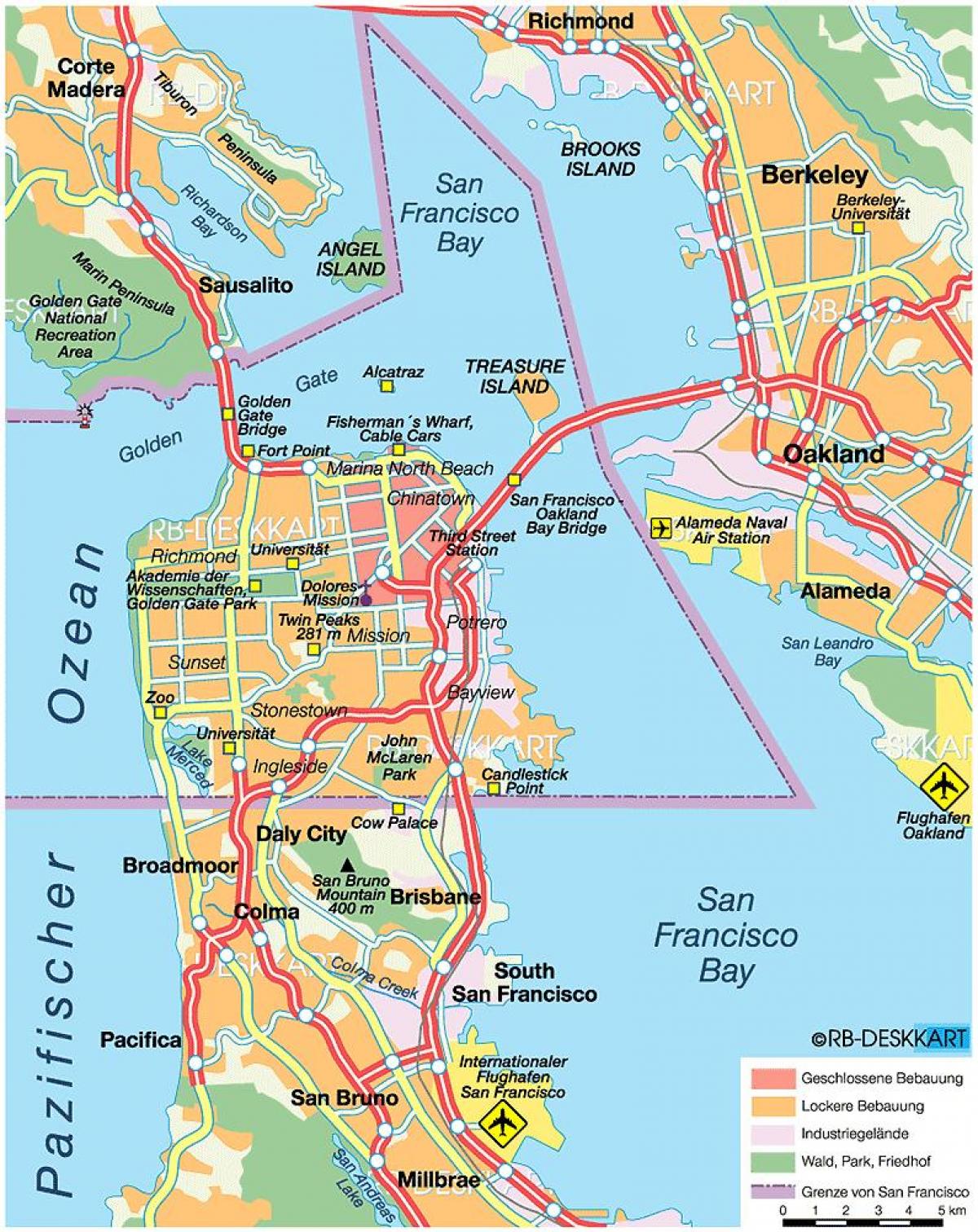 Karte von San Francisco county