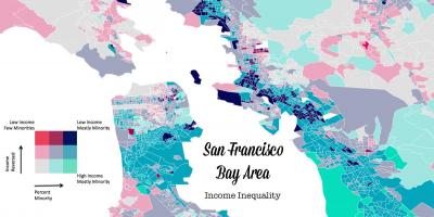 Karte von der bay area Einkommen