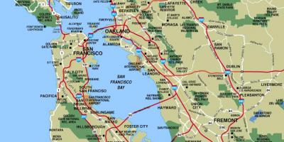 Karte von greater San Francisco