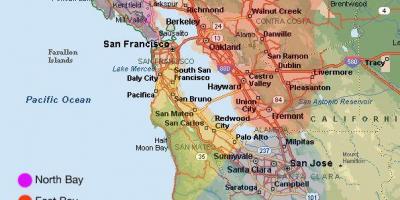 San Francisco Lageplan und Umgebung