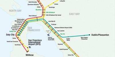 San Francisco airport, bart Karte