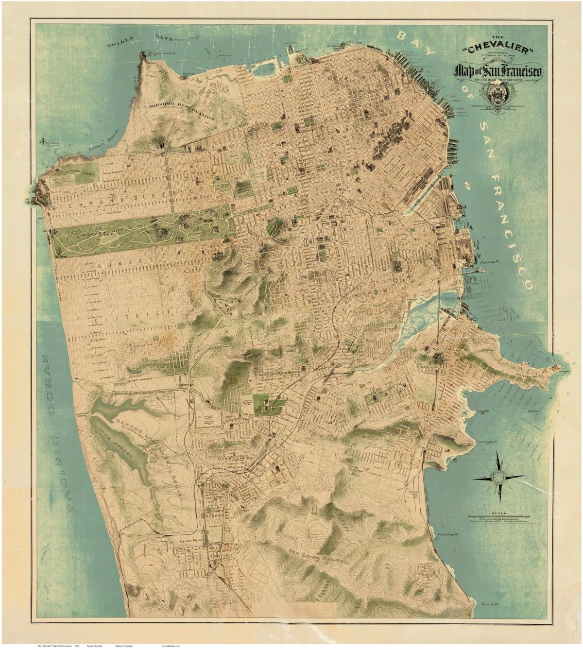 Karte der Altstadt von San Francisco 
