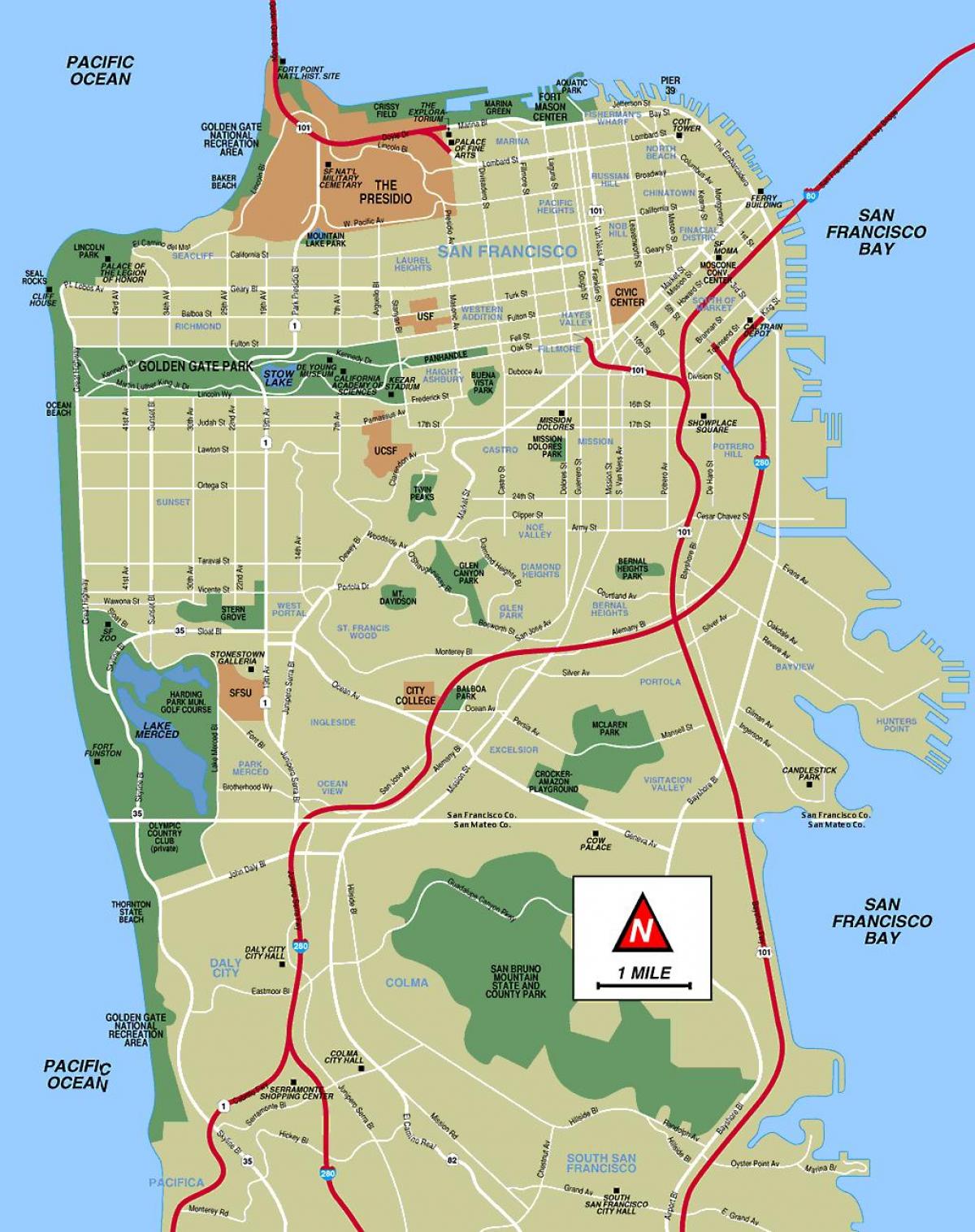 eine Karte von San Francisco