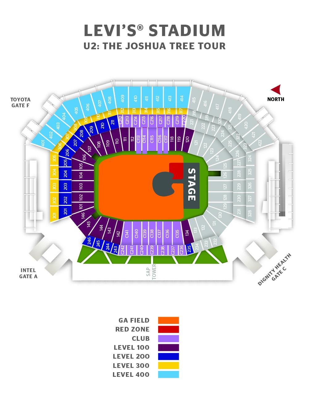 levi ' s stadium suite Landkarte
