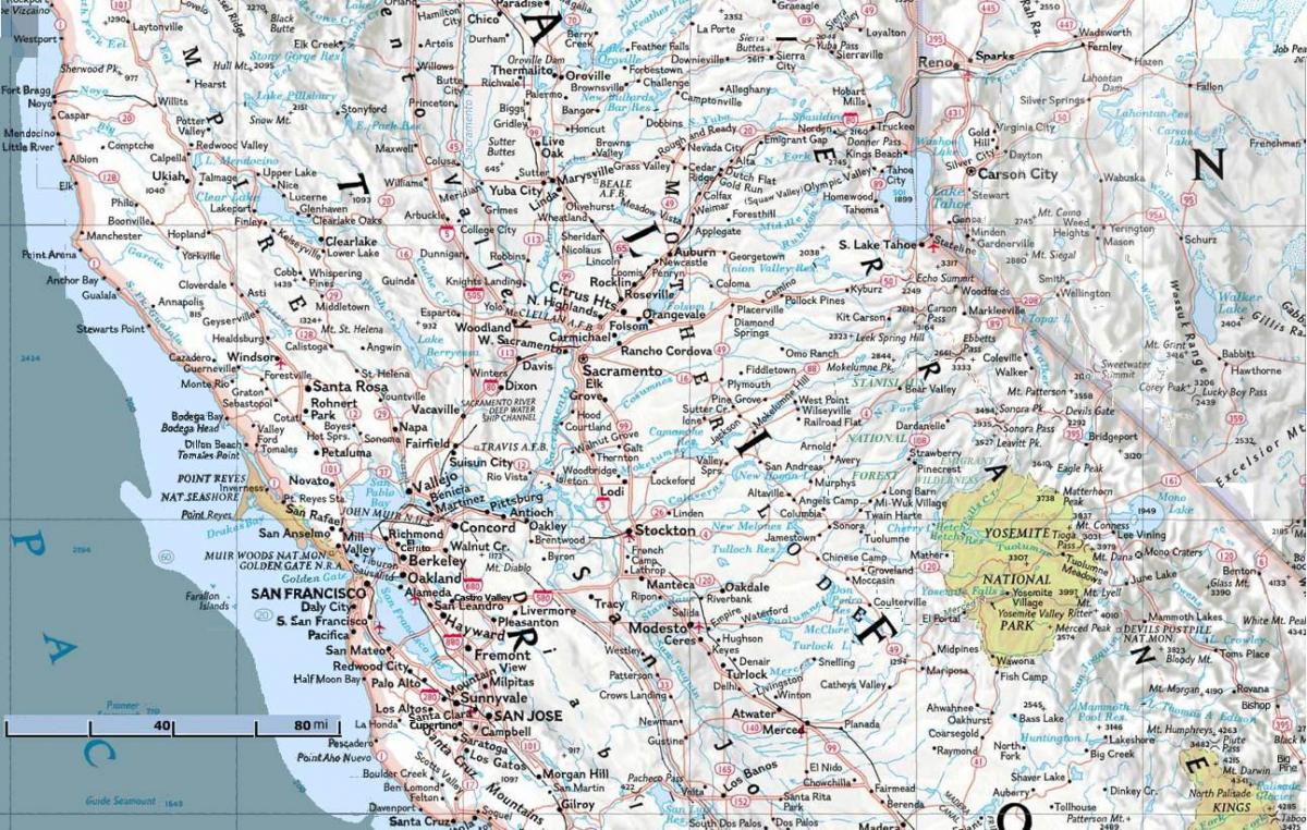 Karte von Norden von San Francisco
