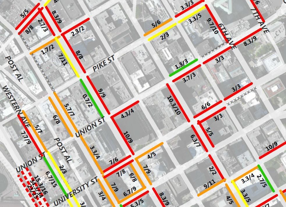 Karte von San Francisco 2 Stunden Parken