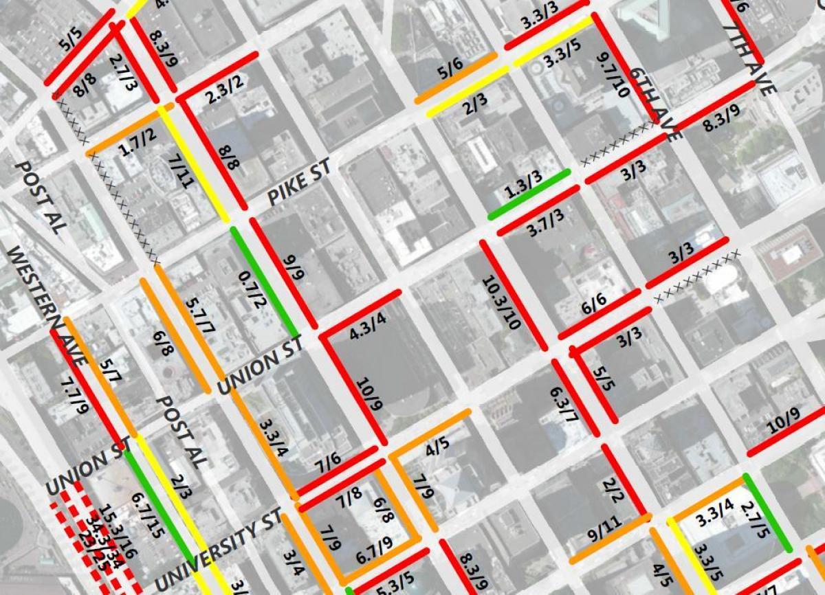 Karte von San Francisco 2 Stunden Parken