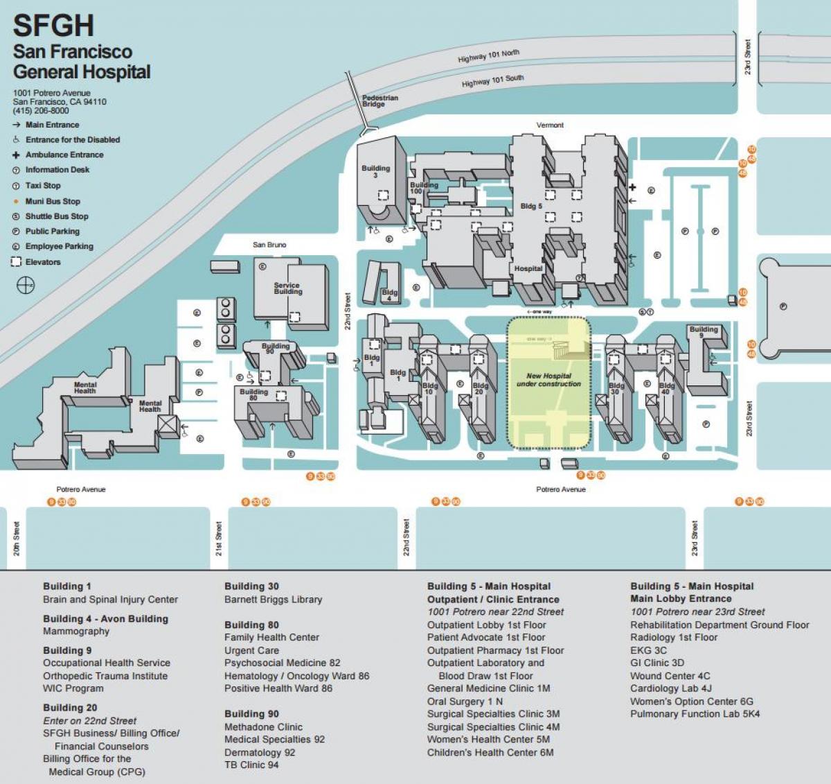 SFgh-campus map