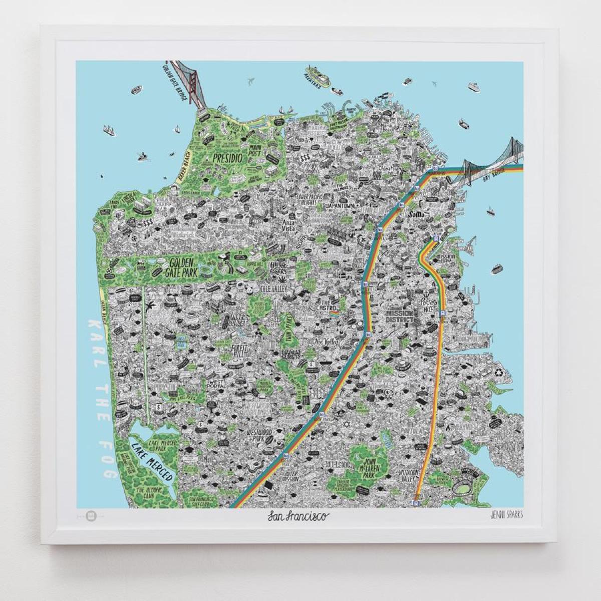 Karte von San Francisco art