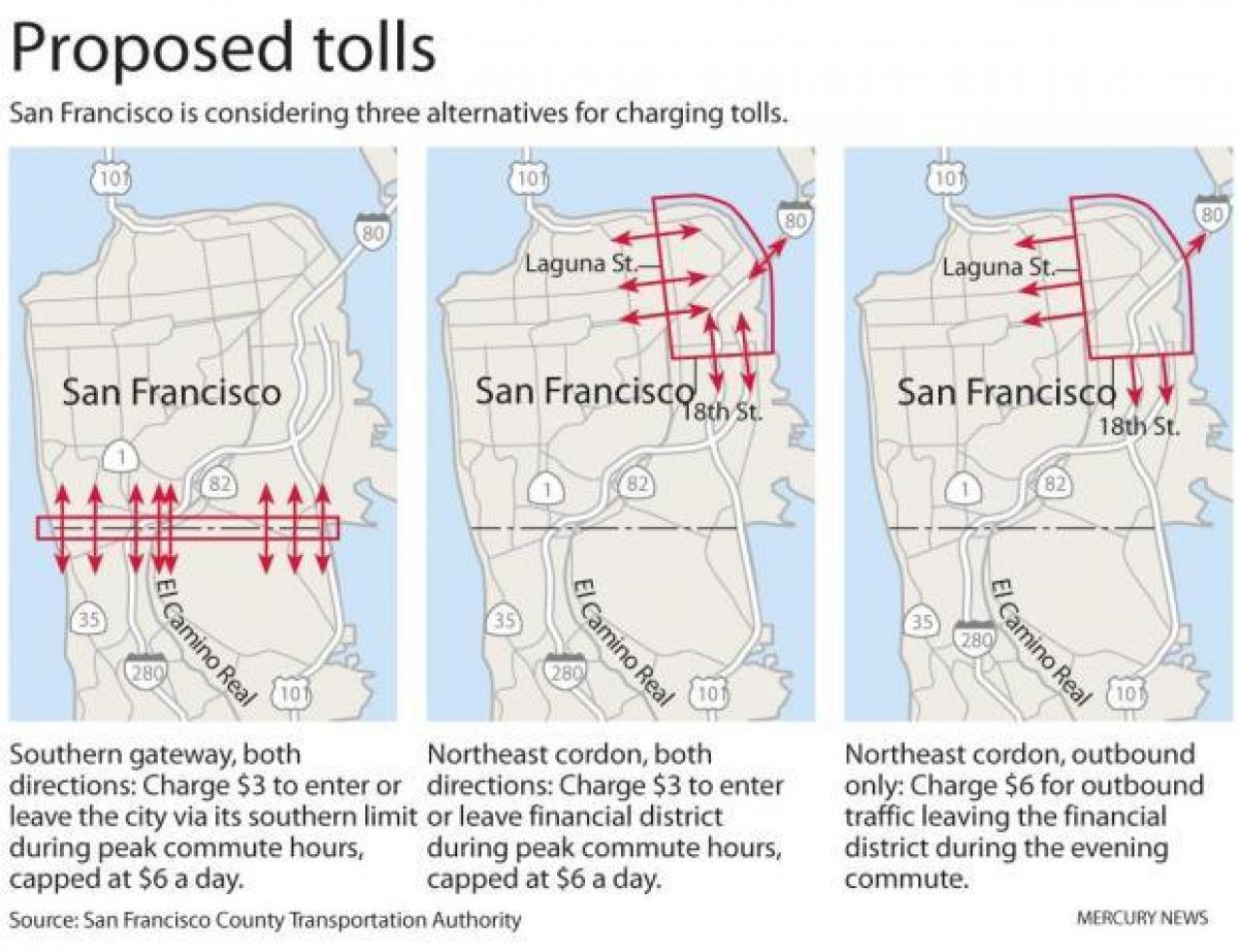 Karte von San Francisco-Maut