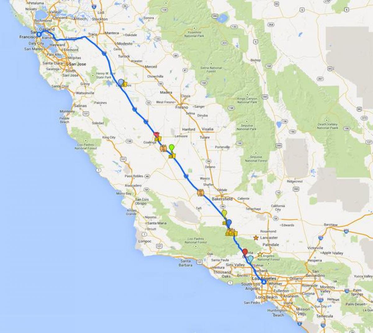 Karte von San Francisco tour fahren