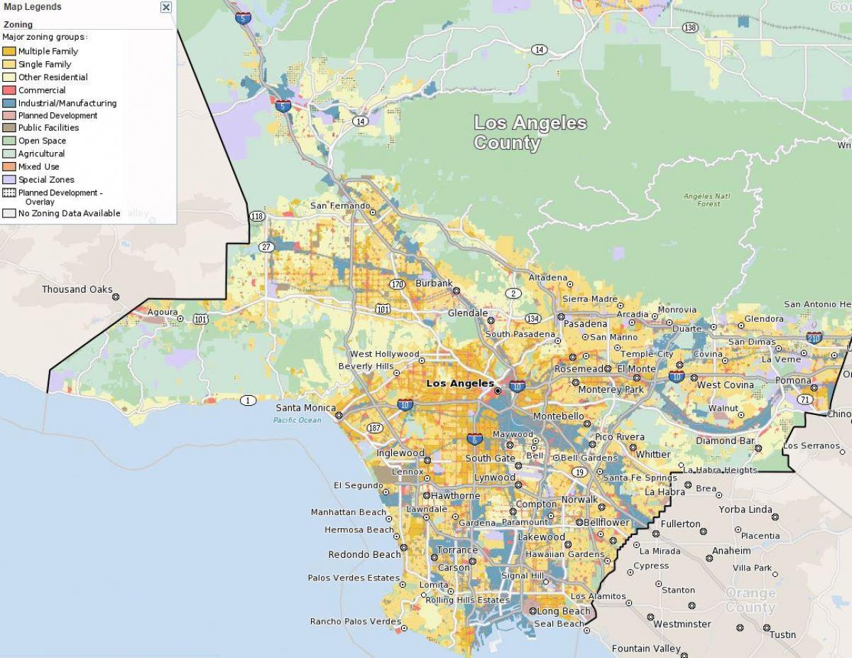 Karte von San Francisco Zonierung 