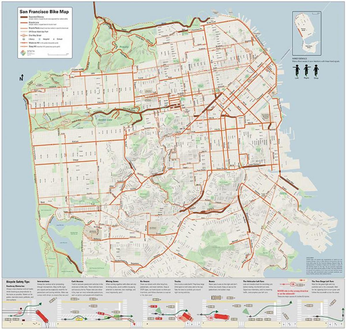 San Francisco bike-map