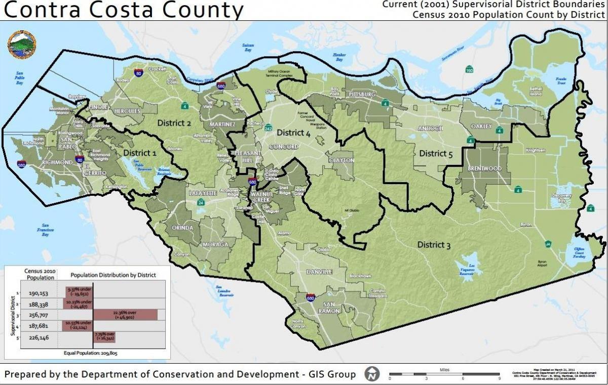 Karte von SF supervisor district