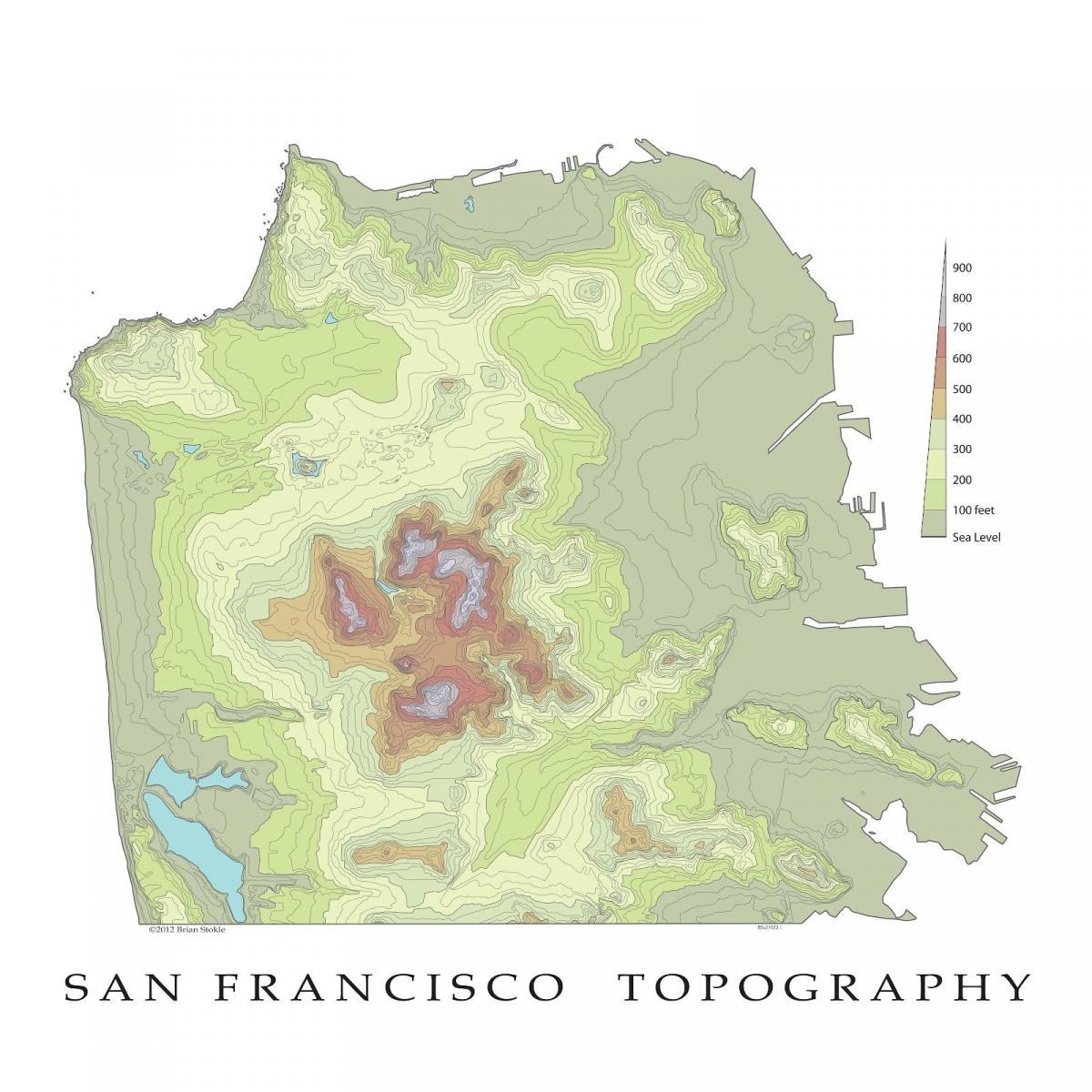 San Francisco topographische Karte
