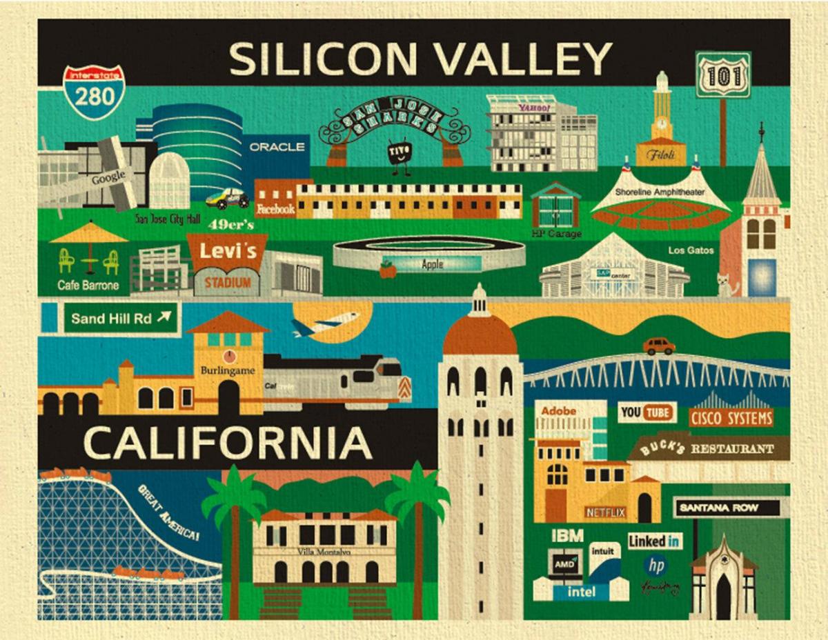 Karte von silicon-valley-poster