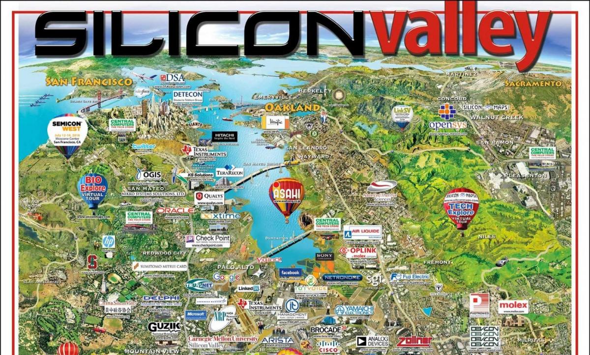 silicon valley Landkarte