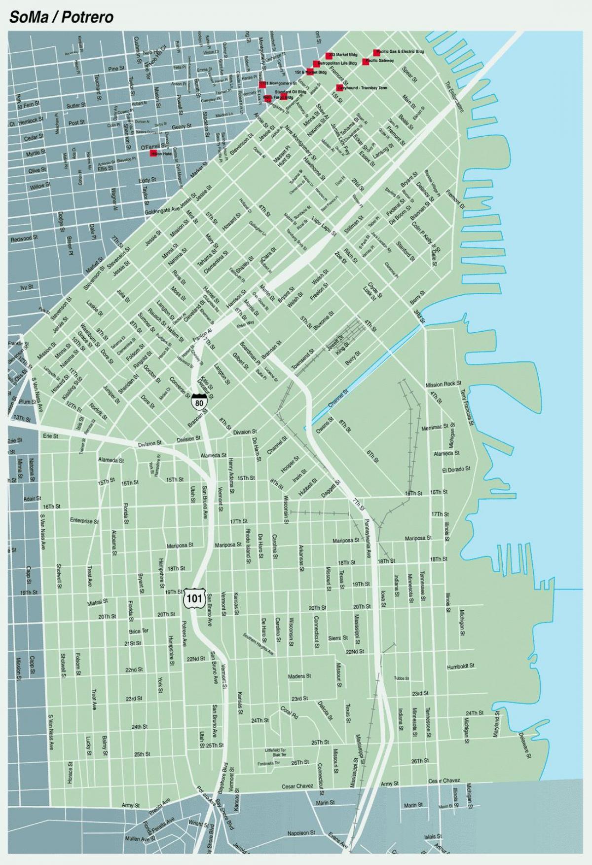 Karte von soma San Francisco