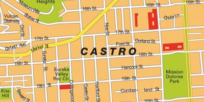 Karte von castro district in San Francisco