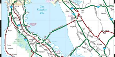 Karte von San Francisco bay area