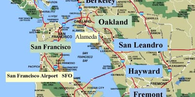 Karte von San Francisco Kalifornien