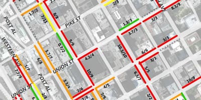 Karte von San Francisco 2 Stunden Parken