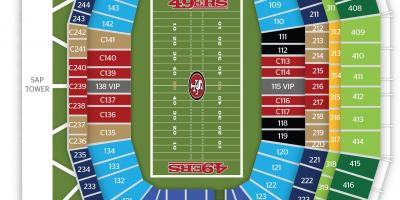 Karte von San Francisco 49ers-Stadion