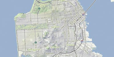Karte von San Francisco Gelände