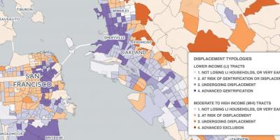 Karte von San Francisco Gentrifizierung
