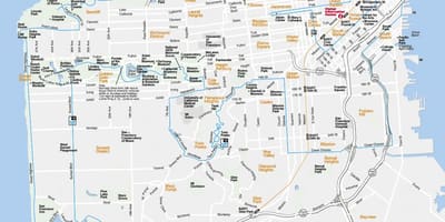 Karte von San Francisco Sehenswürdigkeiten