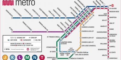 San Fran U-Bahn-Karte