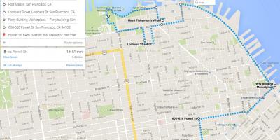 San Francisco-walking-Touren Karte