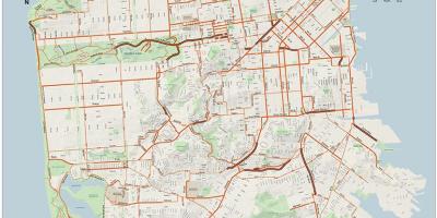 San Francisco bike-map
