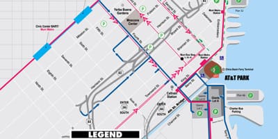 Karte von SF giants Parkplatz 