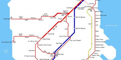 San Fran Straßenbahn map