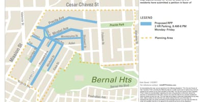Karte von SFmta Straßenreinigung