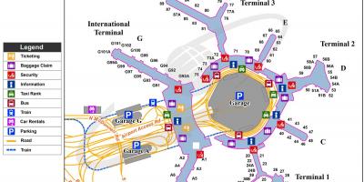 SFO international airport Landkarte