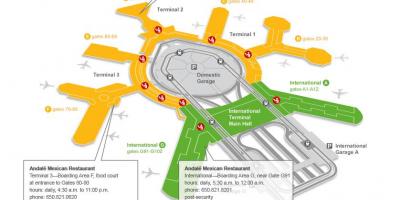SFO terminal 2-gate-Karte
