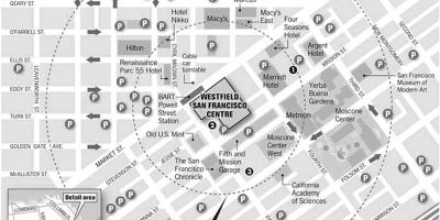 Karte von westfield San Francisco